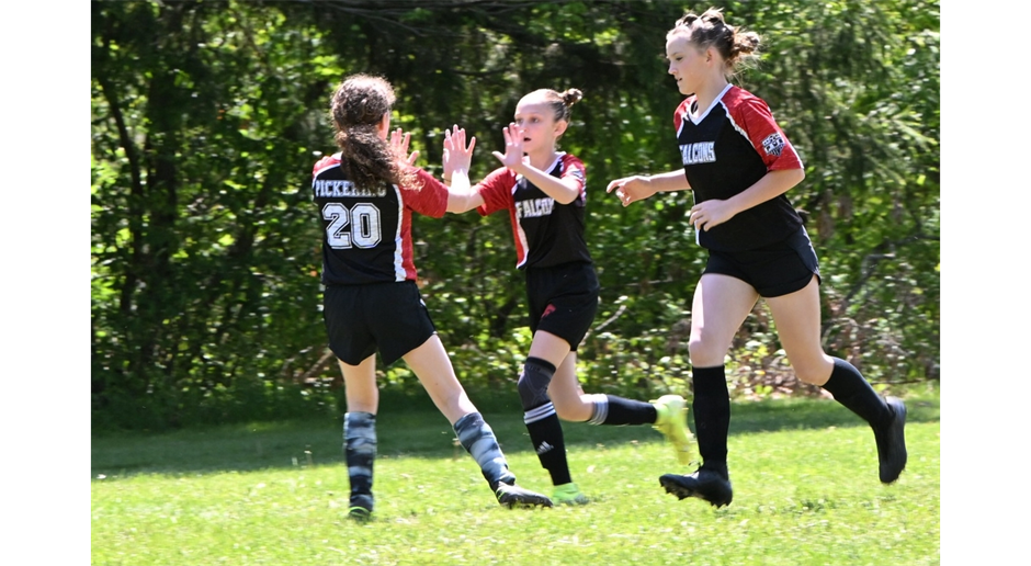 U12 Girls working hard together